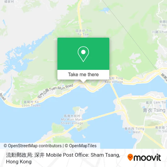 流動郵政局: 深井 Mobile Post Office: Sham Tsang map