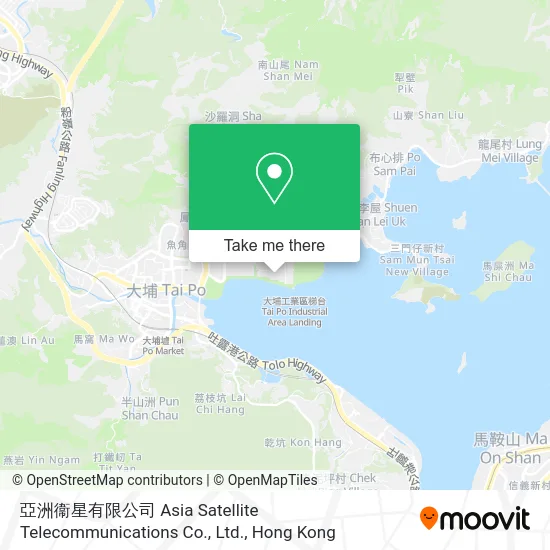 亞洲衞星有限公司 Asia Satellite Telecommunications Co., Ltd. map