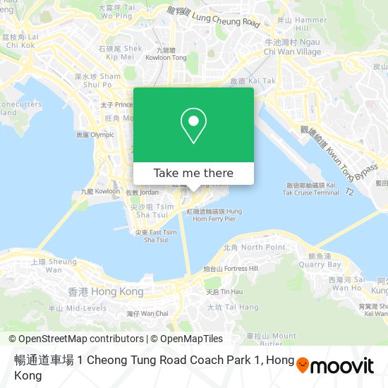 暢通道車場 1 Cheong Tung Road Coach Park 1 map