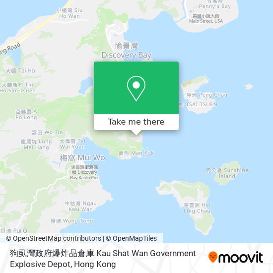 狗虱灣政府爆炸品倉庫 Kau Shat Wan Government Explosive Depot map