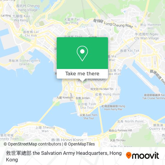 救世軍總部 the Salvation Army Headquarters map