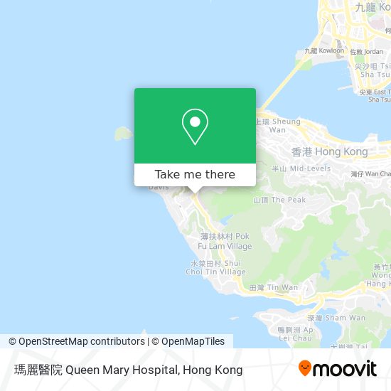 瑪麗醫院 Queen Mary Hospital map