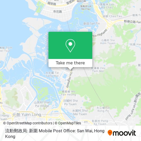 流動郵政局: 新圍 Mobile Post Office: San Wai map