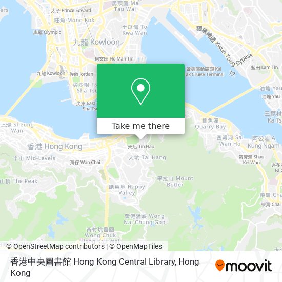 香港中央圖書館 Hong Kong Central Library map