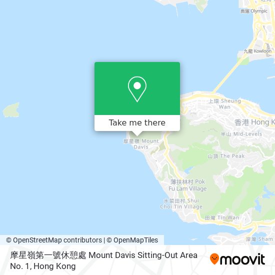 摩星嶺第一號休憩處 Mount Davis Sitting-Out Area No. 1地圖