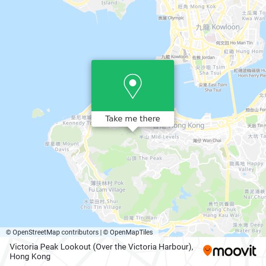 Victoria Peak Lookout (Over the Victoria Harbour) map