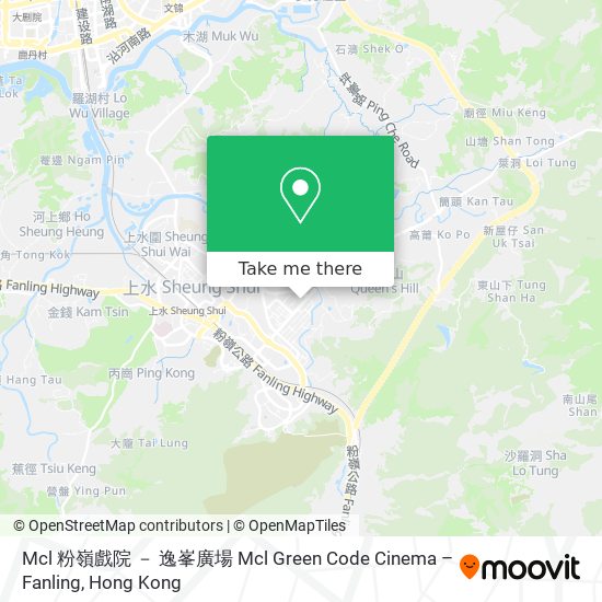 Mcl 粉嶺戲院 － 逸峯廣場 Mcl Green Code Cinema – Fanling map