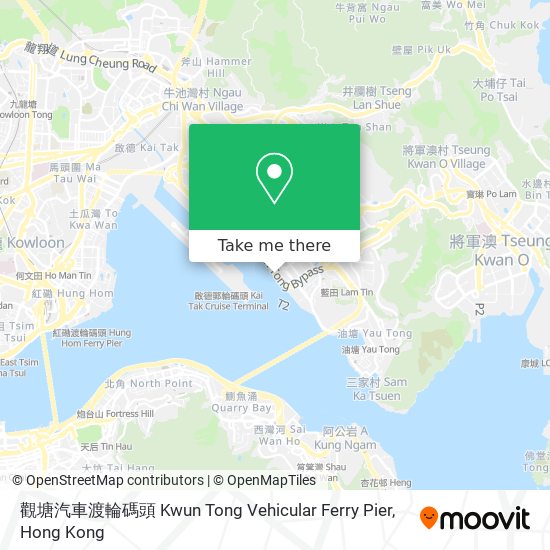 觀塘汽車渡輪碼頭 Kwun Tong Vehicular Ferry Pier map