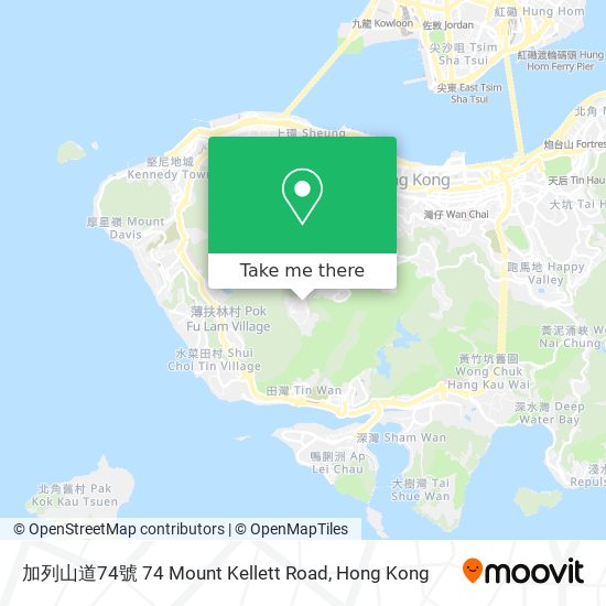 加列山道74號 74 Mount Kellett Road地圖