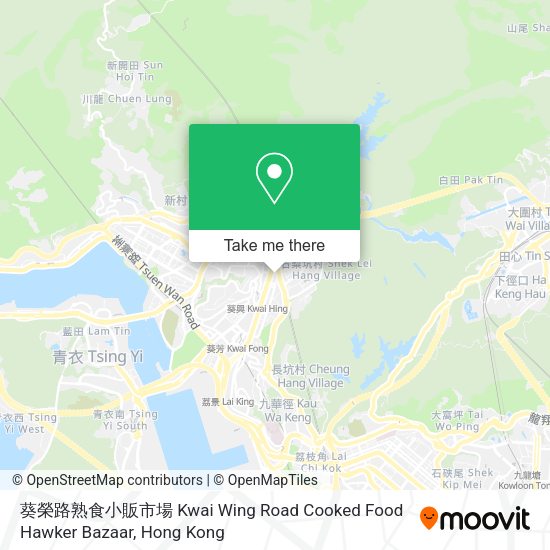葵榮路熟食小販市場 Kwai Wing Road Cooked Food Hawker Bazaar地圖