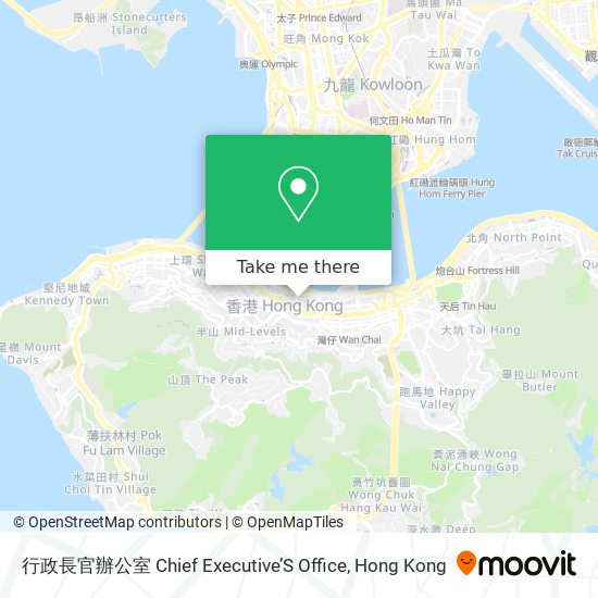 行政長官辦公室 Chief Executive’S Office map