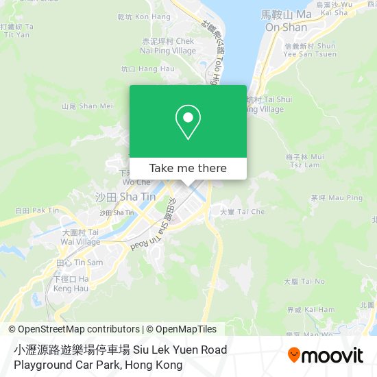 小瀝源路遊樂場停車場 Siu Lek Yuen Road Playground Car Park map