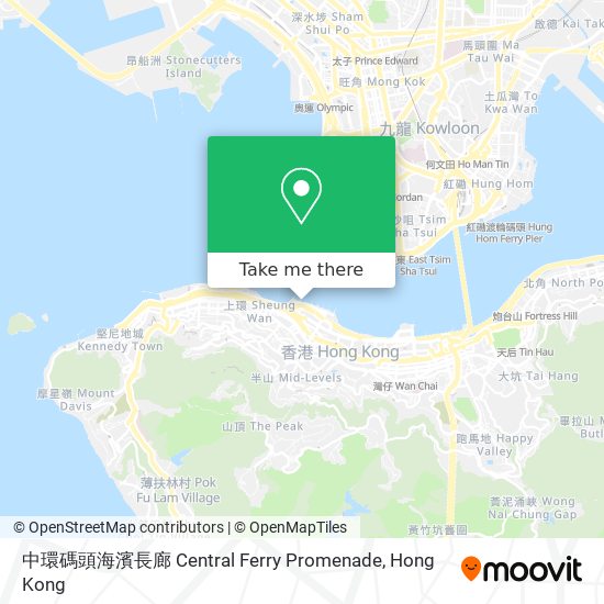 中環碼頭海濱長廊 Central Ferry Promenade map