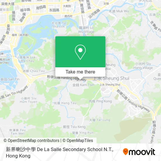新界喇沙中學 De La Salle Secondary School N.T. map