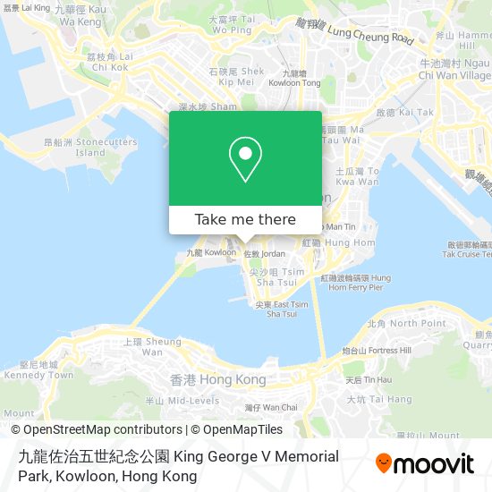 九龍佐治五世紀念公園 King George V Memorial Park, Kowloon map