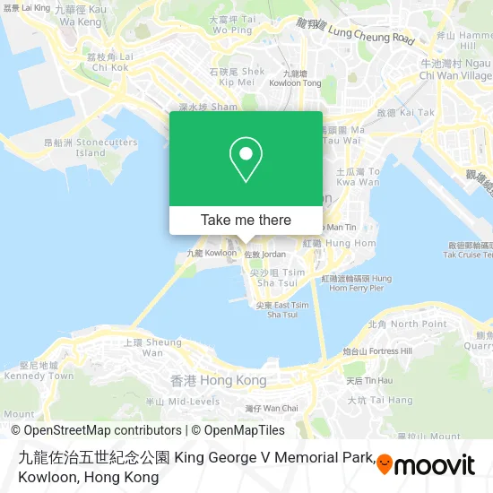 九龍佐治五世紀念公園 King George V Memorial Park, Kowloon map