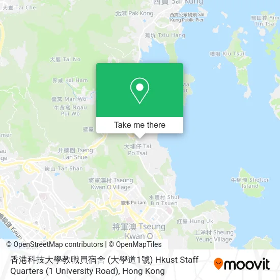 香港科技大學教職員宿舍 (大學道1號) Hkust Staff Quarters (1 University Road) map