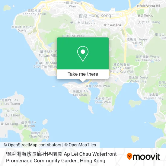 鴨脷洲海濱長廊社區園圃 Ap Lei Chau Waterfront Promenade Community Garden map