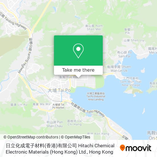 日立化成電子材料(香港)有限公司 Hitachi Chemical Electronic Materials (Hong Kong) Ltd. map
