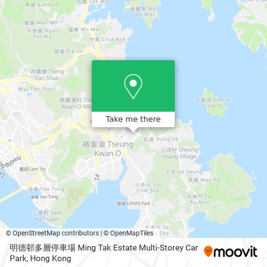 明德邨多層停車場 Ming Tak Estate Multi-Storey Car Park map