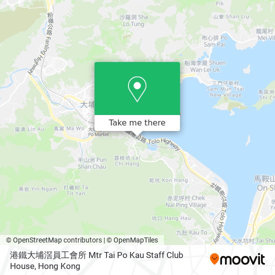 港鐵大埔滘員工會所 Mtr Tai Po Kau Staff Club House地圖