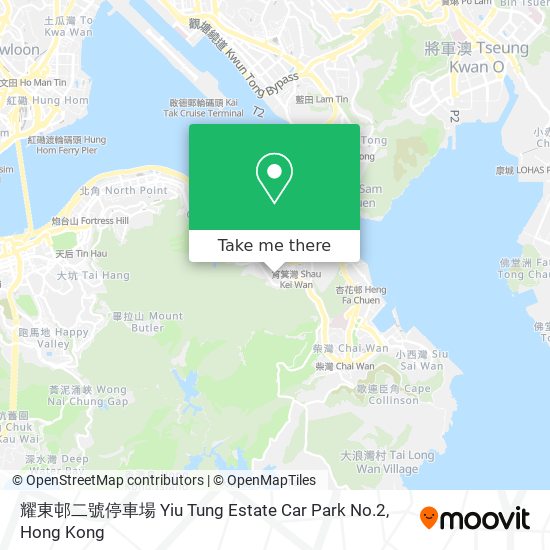 耀東邨二號停車場 Yiu Tung Estate Car Park No.2 map