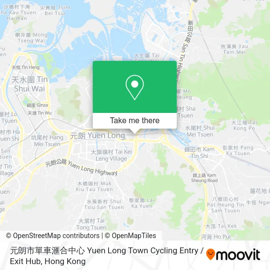 元朗市單車滙合中心 Yuen Long Town Cycling Entry / Exit Hub map