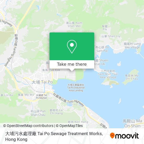 大埔污水處理廠 Tai Po Sewage Treatment Works map