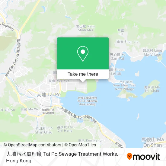 大埔污水處理廠 Tai Po Sewage Treatment Works map