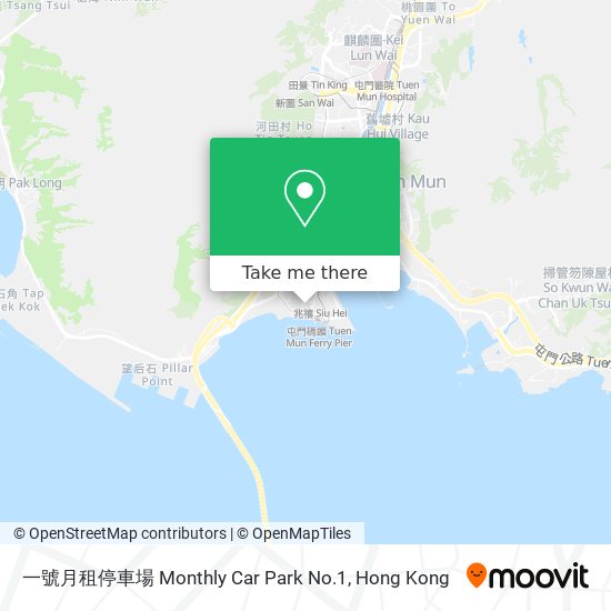 一號月租停車場 Monthly Car Park No.1 map