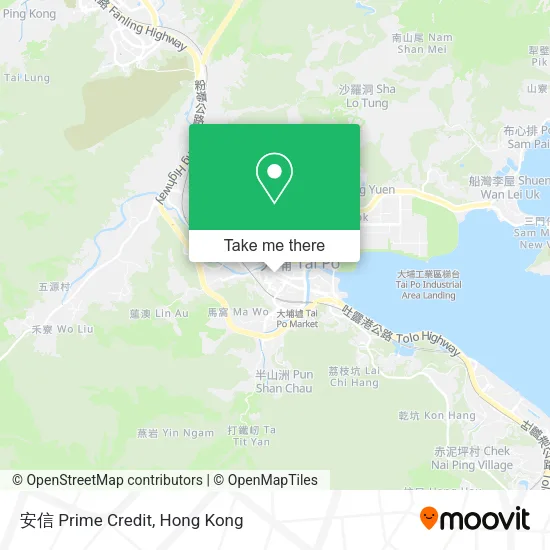 安信 Prime Credit地圖