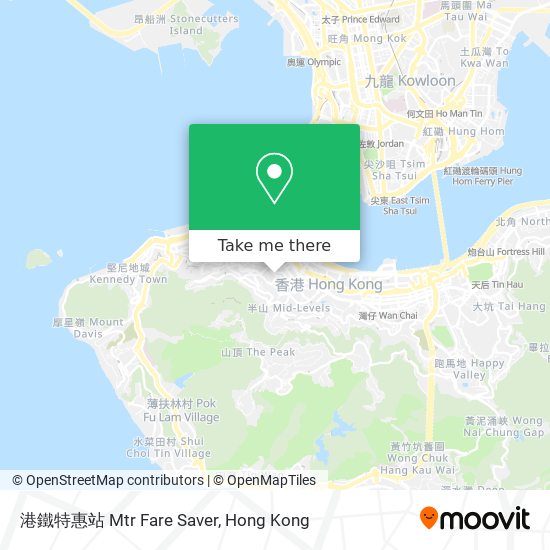 港鐵特惠站 Mtr Fare Saver map