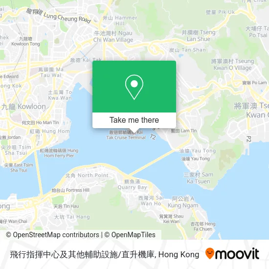 飛行指揮中心及其他輔助設施/直升機庫地圖