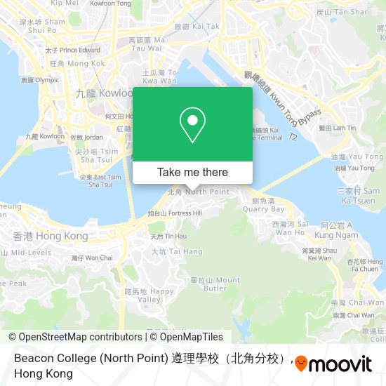 Beacon College (North Point) 遵理學校（北角分校）地圖