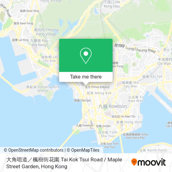 大角咀道／楓樹街花園 Tai Kok Tsui Road / Maple Street Garden map