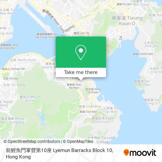 前鯉魚門軍營第10座 Lyemun Barracks Block 10地圖