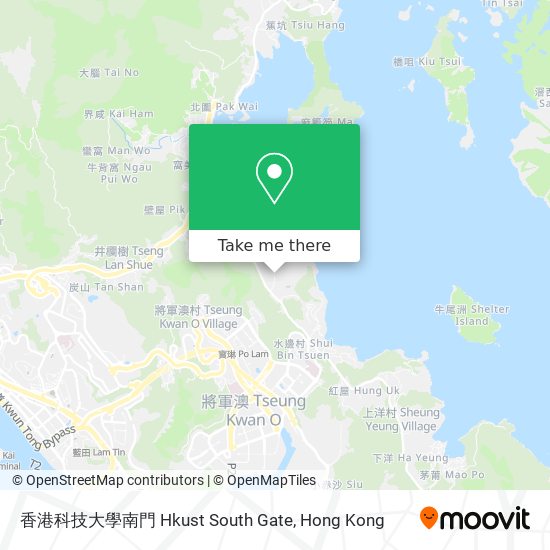 香港科技大學南門 Hkust South Gate map