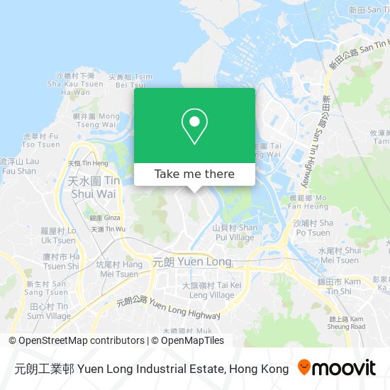 元朗工業邨 Yuen Long Industrial Estate map