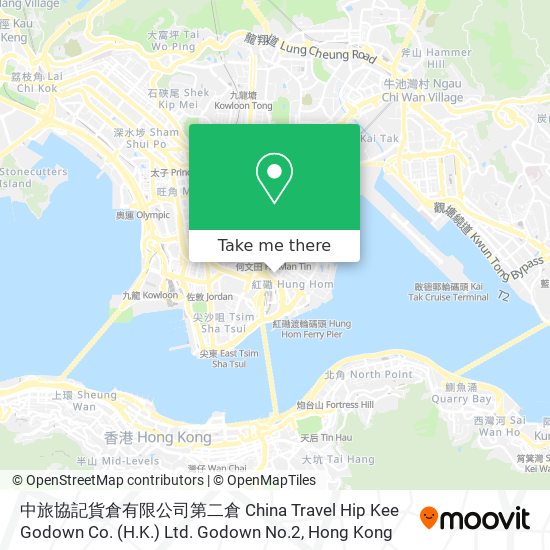 中旅協記貨倉有限公司第二倉 China Travel Hip Kee Godown Co. (H.K.) Ltd. Godown No.2 map