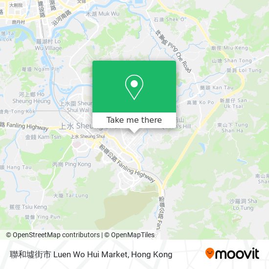 聯和墟街市 Luen Wo Hui Market map