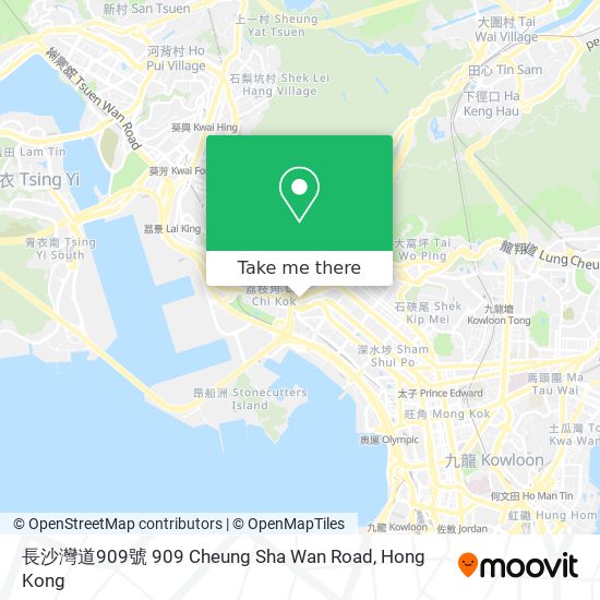 長沙灣道909號 909 Cheung Sha Wan Road map