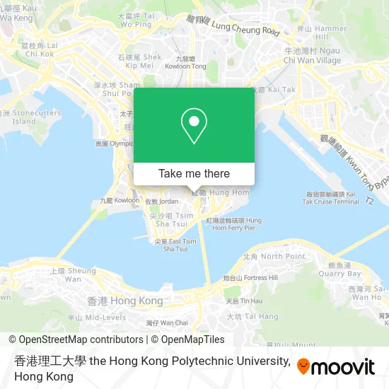 香港理工大學 the Hong Kong Polytechnic University map