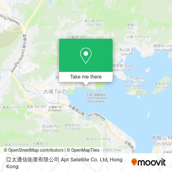 亞太通信衛星有限公司 Apt Satellite Co. Ltd地圖