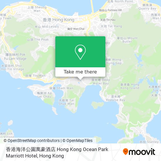 香港海洋公園萬豪酒店 Hong Kong Ocean Park Marriott Hotel map