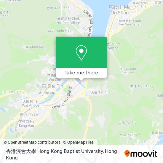 香港浸會大學 Hong Kong Baptist University map