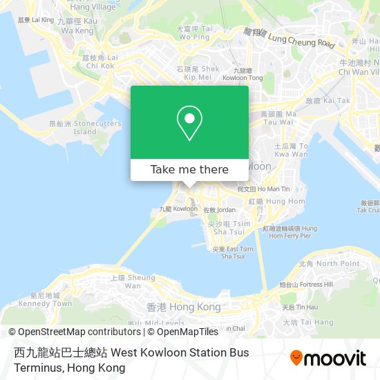 西九龍站巴士總站 West Kowloon Station Bus Terminus地圖