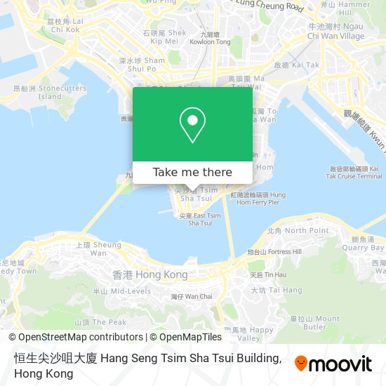 恒生尖沙咀大廈 Hang Seng Tsim Sha Tsui Building map