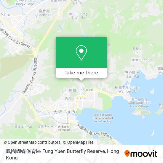 鳳園蝴蝶保育區 Fung Yuen Butterfly Reserve map