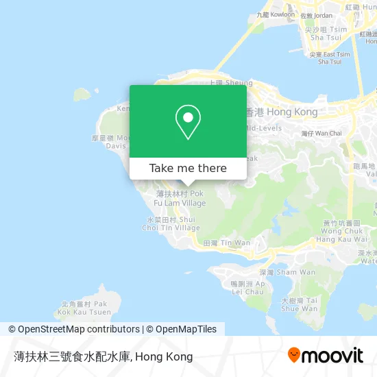 薄扶林三號食水配水庫地圖