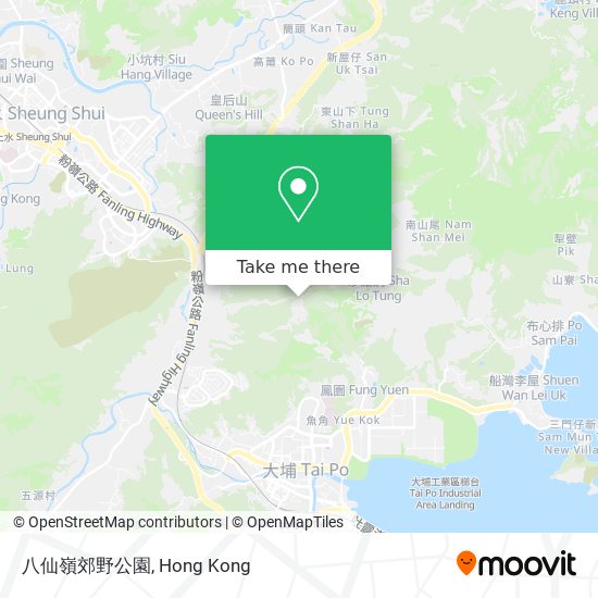 八仙嶺郊野公園 map